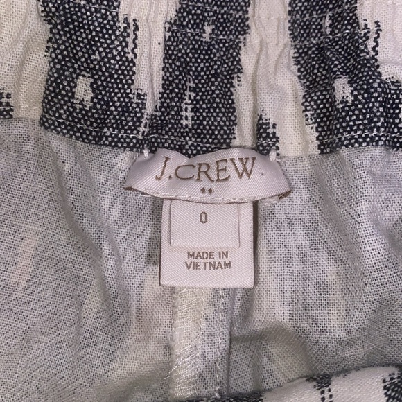 J Crew linen blend geometric shorts size 0 - Picture 3 of 6